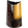 Flair Flower Vaso in ceramica decorativo, cilindro, marrone, floreale, matrimonio, vacanze, festival, stagioni, amore, natura, oblong, 19 x 10 x 10 cm