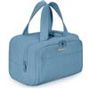 BAGSMART Beauty case da viaggio da donna, grande, largo, aperto, borsa da viaggio per donne, beauty case, organizer con manico per accessori, essenziali, articoli da toeletta, Blu oltremare