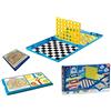 Generico Giochi Riuniti 5 in 1 Mini Giochi Raccolta Giochi da Tavolo Forza 4 Gioco dell'Oca Dama Ludo Scale Serpenti Valigetta Tabellone di Gioco Richiudibile Gioco da Tavolo Società per tutta la Famiglia (B)