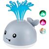 VI AI Giocattoli per il bagnetto del bambino, giocattoli per vasca da bagno con luce a LED, giocattoli per piscina con spruzzatore d'acqua balena