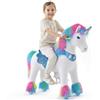 PonyCycle Cavallo Peluche Unicorno a Dondolo per Bambini da 4 a 7 Anni, Unicorno da Cavalcare di Alta qualità con Freno, Avanzato Modello Y, Regalo di Natale per Bambini da Indoor & Outdoor - Y454