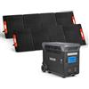 VEVOR Centrale Elettrica Portatile 2 Pannelli Solari da 200 W Stazione Elettrica, Kit di Generatore Solare 3000 W Batteria Backup LiFePO4 3072 Wh con 13 Porte di Uscita per Campeggio Viaggio Camper