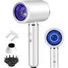 Bizcasa Phon Capelli Professionale, Asciugacapelli con Motore AC 2200w per Asciugatura Rapida, 4 Impostazioni Di Temperatura, 2 accessori styling, per Salone e Molte Acconciature (Bianco)