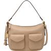Fossil Jolie, borsa a tracolla in pelle o pelle scamosciata marrone per donna