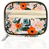 Serfeymi Portapillole settimanale da viaggio, portapillole da borsa con portapillole rimovibile da 7 giorni, elegante organizer da viaggio per medicinali, vitamine, integratori - Fioritura 01