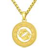 PARYFO Collana con 12 segni zodiacali ciondolo collana oroscopo ossidato ciondolo costellazioni astrologia collana regalo di compleanno per donne uomini unisex, 25 *25mm/0.98 *0.98 Zoll, Argento