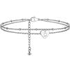 PROSTEEL Cavigliera Donna a Doppio con Iniziale D Catena Regolabile 22+5 CM in Acciaio Indossabile/Oro Placcato Pendente a Forma Cuore