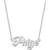 UMAGICBOX Splendida collana con nome personalizzabile, 14 stili di scrittura, ciondolo personalizzabile, placcato in oro 18 carati, in acciaio inossidabile, regalo unico per lei, 40-45 cm, Oro