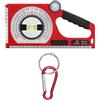 Kadimendium Inclinometro Angle Finder Angle Meter Magnetic Goniometro Livella a Bolla Strumento Calibro Angolare con Gancio e Anello