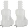 BBTUS 2PCS 1/4 3/8 5/16 tubo di plastica in linea tubo flessibile Barb connettore rapido, valvola di spegnimento rapida scollegata in raccordi (2x 5/16 connettore femmina)