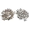 Garsent Rivetti cavi, 10 x 8 mm Rivetti in pelle a doppio cappuccio in ferro per riparazioni artigianali fai-da-te Decorazione 100 pezzi (Argento)