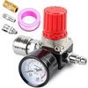 Aicharynic 1/4, riduttore di pressione, 3 fori, regolatore di pressione ad aria compressa, valvola di commutazione con manometro, valvola di controllo 175 PSI per compressore d'aria, compressore d'aria