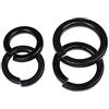 KINDOYO Acciaio al Carbonio Rondelle Piatta - Rotondi Metallo M3/M4/M5/M6/M8/M10 Zincato Rondella Elastica Distanziali, Nero, M10(100 Pezzi)