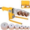TAZZOR Saldatrice a Manicotto Professionale | in Plastica Saldatrice per Saldatura a Testa Piatta PPR, PE, PVC, PP, PB, PPN