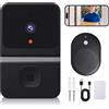 LEKEFETO Videocitofono campanello con telecamera senza cavo, Wi-Fi video campanello con fotocamera, 2.4GWifi video campanello per porta vista notturna/2 vie audio/supporta SD e memoria cloud con campana