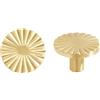 Zuzer 2Pz Pomelli per Cucina Oro Ø 3.5 cm, Maniglie per Mobili con Viti, Pomelli per Ante, Cassetti e Armadi