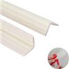 Zayejod 3 Metri Battiscopa per Angoli,Bordura Vinile per Pavimenti, Piastrelle, Muri, Mobili-Bordura per Piani di Lavoro della Cucina Modanatura Decorativa Flessibile Profilo Angolare,Bianco 4cm