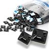10Gtek Self Adhesive Cable Tie Mounts - 3M Strongly Adhesive-Backed Zip Tie Base Holders for Home, Office Cable Wire Management(19.5mm x 19.5mm, Black, 100pack)