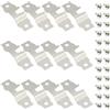 Ruidee Set di 50 grucce per foto da 47 mm, piccole cornici con viti, cornice per foto, gancio in acciaio inox per cornici (C-XG/Silver)