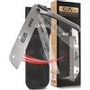 KLRStec Sega giapponese Zen professionale - Seghetto professionale per legno da 240 mm [inclusa borsa con clip] Sega pieghevole per esterni con acciaio al carbonio temprato [SK5]