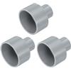 QUARKZMAN 3 Pz Raccordo Tubo Riduttore in UPVC, Accoppiatore Tubo Dritto in PVC 1-1/2x3/4 per lista Acqua di Fognatura Domestica, Grigio