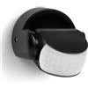 AXFEE Rilevatore di Movimento a Infrarossi Impermeabile, Sensore Infrarossi, Sensibilità 3-2000 Lux, Rilevatore di Movimento da Esterno IP65, 12m/180° - 3m/360°, per uso interno ed esterno- Nero