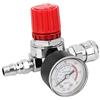 Walfront Valvola di controllo dell'interruttore del regolatore di pressione Accessorio compressore in lega di zinco con manometro e connettore maschio/femmina per tubo aria