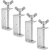 Aicharynic 4 Pezzi Morsetto a C in Acciaio Inox C Fascette 53-78mm, Morsetto a Vite Regolabile con Mascelle, Morsetto di Supporto Pinza di Fissaggio Morsetto da Tavolo Morsetto di Supporto per Morsetto di