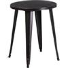 Flash Furniture 61 cm Round Metal Indoor-Outdoor Tavolo, Metallo, Black/Antique Gold, 71.12 x 63.5 x 12.7 cm
