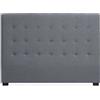 Menzzo Testa di Letto Luxor 160 cm Tessuto Grigio