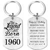 Yobent Regalo per il 66° compleanno da uomo 1959, regalo di compleanno per 66 anni per donne, portachiavi Happy 66th Bday lui lei, The Legend was Born in 1959, Argento, 2*1.1inch