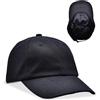 Generic Cappellino da baseball foderato in raso, riduce la caduta dei capelli, nero, Nero