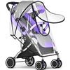 TAXIFANW Parapioggia universale per passeggin，Parapioggia per carrozzina Transparente parapioggia passeggino con Cerniera，Facile da Montare Senza PVC, 82*90*50 cm