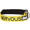 Dexil Imbracatura anti-tiro per cani con scritta "Nervous" (Give me space), colore: giallo, taglia: S-M.L-XL, per evitare incidenti avvisando gli altri in anticipo del temperamento del tuo cane
