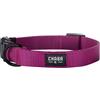 Chaba Collare per cane taglia media | Regolabile 31-53 cm | Larghezza 2 cm | Tessuto resistente | NO SHARP | Leggera e morbida | Collarino cani | Forte Chiusura | Dog Collar | BORDEAUX - L
