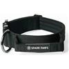 Spark Paws Collare tattico per cani, resistente, di alta qualità, spesso e durevole, per cani di taglia grande e media, nero, S, 3,8 cm