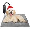 Toozey Tappetino Riscaldante per Cani e Gatti Tappeto Riscaldante per Animali Domestici Elettrico Regolabile Timer e per Temperatura per Cani e Gatti Neonati/Piccoli/Anziani, Grigio - M (60 * 45cm)