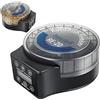 PORFOYO Mangiatoia automatica per acquario, automatico per pesci con timer da 140 ml, 6 modalità, con cavo USB, indicatore Lcd per polvere, pellet e granuli
