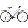Multibrand Distribution Multibrand PROBIKE 6th Sense 26 pollici, telaio in alluminio, a 18 marce, bici da passeggio e da donna, adatta a partire da 155 cm - 175 cm (alluminio bianco-rosa)