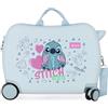 Disney Joumma Stitch Hearts Valigia per Bambini Blu 50x38x20 cm Rigido 2.05 kgs Chiusura a Combinazione Laterale ABS 2.05 kgs 34L Bagaglio a Mano