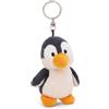 NICI 61854 Portachiavi a Forma di Pinguino, Compagno Fedele per Lo Zaino o la Borsa di Grandi e piccini, 10 cm, Grigio, Colore