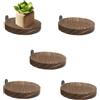 KeaJuidy Set di 5 Mensole da Muro in Legno Mini Rotonde Galleggiante Scaffale da Parete Mensole da Parete per Camera da letto Soggiorno Bagno Cucina Ufficio