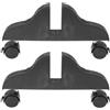 BAZEITFLOW 2 pezzi Supporto per paraventi con base stabile per pannello separatore, supporto divisorio per stanza, design resistente all'usura, colore nero con ruote per interni