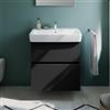 evineo ineo5 evo mobile La: 65 cm, 2 scomparti estraibili, con maniglia incassata, per lavabo Generit Renova Plan,, BE0987BM, ineo5 evo [Mobili da Bagno > Mobili Lavabo]