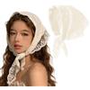 Floruvia Fascia Bandana Bianca Per Capelli Donna, Foulard Triangolare In Pizzo, Accessorio Estivo Stile, Fascia Retro Carina Per Donne