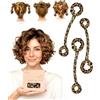 BONNET QUEEN Bigodini Morbidi per Dormire Satin Bigodini per Boccoli Arricciacapelli Senza Calore Hair Curler Heatless Curls con Scrunchie, Piccolo Corto 20cm, 3PZS, Leopardo