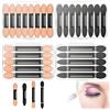 Kisstta 80 pezzi applicatore per ombretto, spugna per ombretto, ombretto, ombretto doppio strato, spugna double face, pennello per donne e ragazze (4 stili) (nero 1)