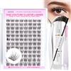CALAILIS Set per extension ciglia fai-da-te, 168 pezzi D Curl Cluster Lashes con colla per ciglia e sigillante, Lash Remover e applicatore per set di extension ciglia (CDD09KIT)