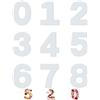 SinChic Set di 9 stampi per torte 0 a 8 numeri, in plastica, per festeggiamenti come compleanno, matrimonio e anniversario, decorazione per torta