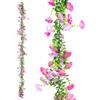RUNYU 180cm Rampicanti Artificiali, Doppio Colore Ghirlanda Fiori Artificiali Petunie, Viti Appesi Fiori di Seta per Matrimoni, Giardino, Cortile